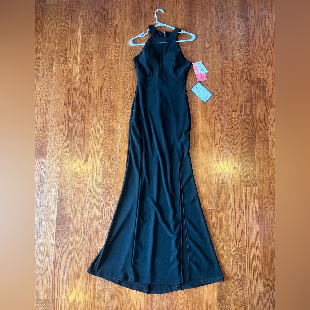 Emerald Sundae black mermaid gown with mesh